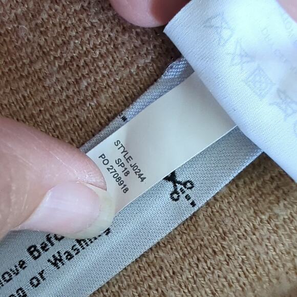 J.Crew Sophie Open Front Sweater Blazer Tan Camel Merino Wool Academia Womens XS - Picture 8 of 11